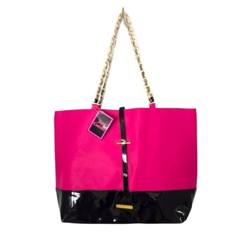 Juicy Couture Tote Bag Y2K Hot Pink Chain Strap NWT